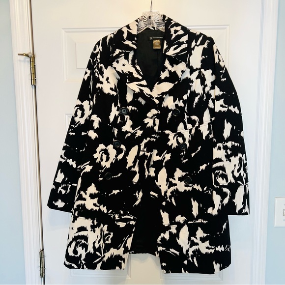 INC International Concepts Women's Belted Draped Trench Coat Black Size M